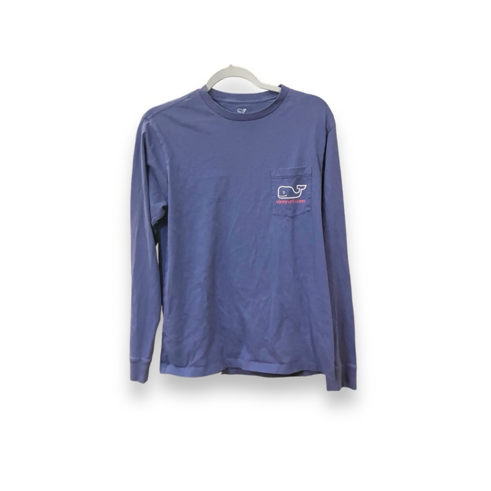 Men's Vineyard Vines Long Sleeve Cotton T-Shirt Size XS Blue Pink